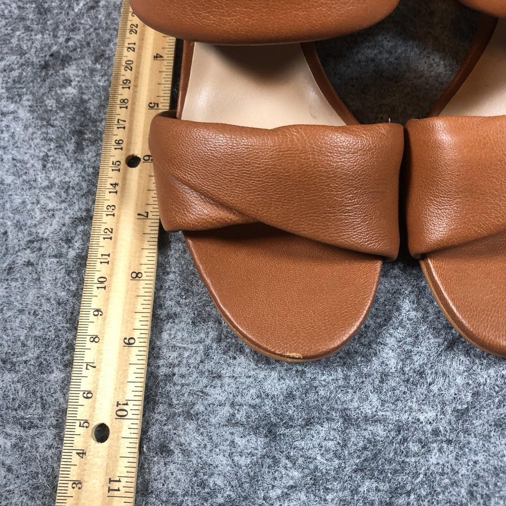 Steve Madden Brown Leather Block Heel Sandals - Picture 11 of 16